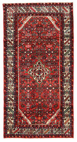 Hosseinabad Matot Matto 122X238 Tummanpunainen/Punainen Villa, Persia/Iran Carpetvista