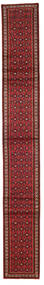 66X500 絨毯 ホセイナバード オリエンタル 廊下 カーペット レッド/茶色 (ウール, ペルシャ/イラン) Carpetvista