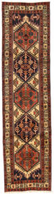 絨毯 アルデビル 89X288 廊下 カーペット 茶色/ダークレッド (ウール, ペルシャ/イラン)