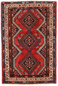 76X115 Χαλι Ανατολής Hamadan Σκούρο Κόκκινο/Κόκκινα (Μαλλί, Περσικά/Ιρανικά) Carpetvista