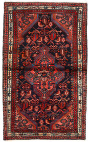 絨毯 ハマダン 77X128 ダークピンク/レッド (ウール, ペルシャ/イラン)
