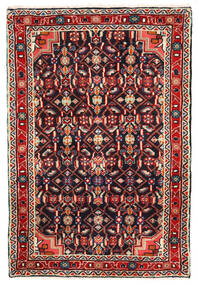 68X102 Hosseinabad Teppe Orientalsk Rød/Mørk Rosa (Ull, Persia/Iran) Carpetvista