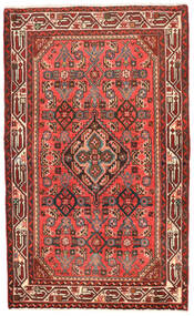  Persialainen Hosseinabad Matot 77X126 Punainen/Ruskea Carpetvista