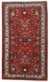  Orientalischer Sarough Teppich 68X118 Rot/Dunkelrot Wolle, Persien/Iran Carpetvista