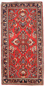 66X131 Tapete Oriental Sarough Vermelho/Vermelho Escuro (Lã, Pérsia/Irão) Carpetvista