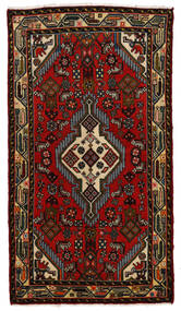  Hamadan Rug 75X135 Persian Wool Brown/Red Small Carpetvista