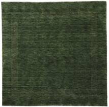 Handloom Gabba 200X200 Forest Green Plain (Single Colored) Square Wool Rug