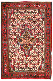  Oriental Hamadan Rug 77X118 Red/Dark Red Wool, Persia/Iran Carpetvista