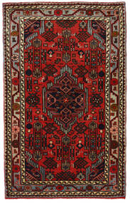 Hamadan Teppe 81X130 Brun/Rød Ull, Persia/Iran Carpetvista