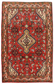  Orientalisk Hamadan Matta 74X118 Brun/Röd Ull, Persien/Iran Carpetvista