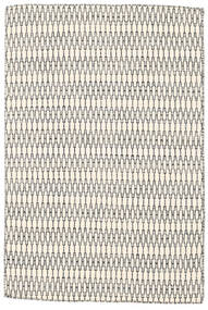 Kelim Long Stitch 120X180 小 クリームホワイト/ブラック 単色 ウール 絨毯