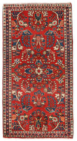  Oosters Sarough Vloerkleed 77X111 Rood/Donkerrood Wol, Perzië/Iran Carpetvista