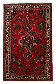 Hosseinabad 67X107 Perzsa Gyapjúszőnyeg Sötétpiros/Piros Kicsi Carpetvista