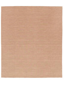 Kelim Loom 200X250 Terrakotta Enkeltfarvet Uldtæppe
