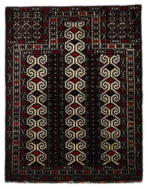  Persisk Turkaman Tæppe 83X108 Mørkerød/Brun Carpetvista