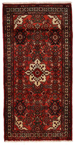  Persischer Hosseinabad Teppich 70X137 Braun/Dunkelrot (Wolle, Persien/Iran)