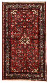  Persischer Hosseinabad Teppich 82X146 Braun/Rot (Wolle, Persien/Iran)