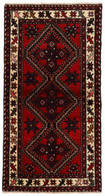 86X165 Hamadan Vloerkleed Oosters Tapijtloper Donkerrood/Rood (Wol, Perzië/Iran) Carpetvista