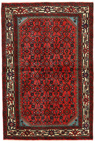 絨毯 オリエンタル ホセイナバード 105X159 茶色/レッド (ウール, ペルシャ/イラン)