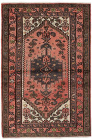 Asadabad Teppe 97X149 Svart/Mørk Rød Ull, Persia/Iran Carpetvista