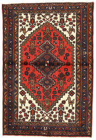 Alfombra Oriental Asadabad 96X142 Rojo Oscuro/Marrón (Lana, Persia/Irán)