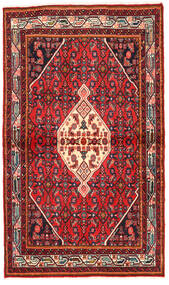91X155 Tapete Hamadã Oriental Vermelho/Vermelho Escuro (Lã, Pérsia/Irão) Carpetvista