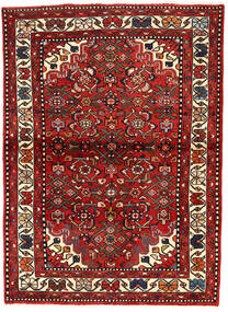 러그 Hosseinabad 105X148 갈색/빨간색 (울, 페르시아/이란)