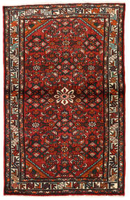  Persialainen Hosseinabad Matot 99X158 Ruskea/Punainen Carpetvista