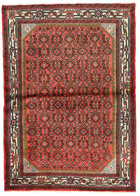  Persisk Hosseinabad Matta 106X151 Röd/Brun Carpetvista