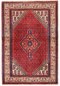 108X172 Alfombra Oriental Sarough Rojo/Rosa Oscuro (Lana, Persia/Irán) Carpetvista