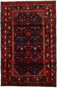 Dywan Hamadan 108X169 Czarny/Ciemnoczerwony (Wełna, Persja/Iran)