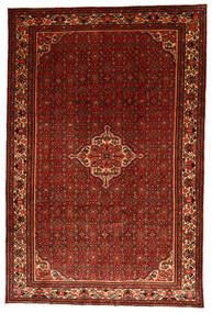 Hosseinabad Rug 202X306 Brown/Red Wool, Persia/Iran Carpetvista