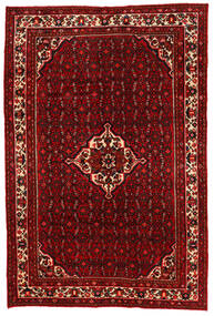  Persisk Hosseinabad Matta 201X303 Röd/Brun (Ull, Persien/Iran)
