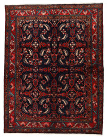  Persischer Nahavand Teppich 160X210 Dunkelrot/Rot (Wolle, Persien/Iran)