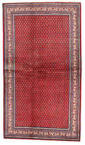 Alfombra Sarough 126X220 Rojo/Gris (Lana, Persia/Irán)