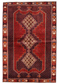 152X225 Dywan Afszar/Sirjan Orientalny Czerwony/Ciemnoczerwony (Wełna, Persja/Iran) Carpetvista