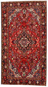  Persisk Hosseinabad Matta 160X296 Mörkröd/Röd (Ull, Persien/Iran)