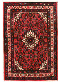  105X155 Hosseinabad Matot Matto Tummanpunainen/Punainen Persia/Iran Carpetvista