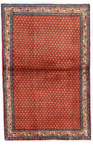  Sarough Teppich 97X144 Persischer Wollteppich Rot/Braun Klein Carpetvista