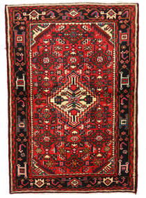 Hosseinabad Matot Matto 100X146 Ruskea/Punainen Villa, Persia/Iran Carpetvista