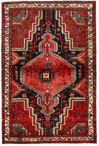  Persischer Hamadan Teppich 90X137 Dunkelrot/Rot (Wolle, Persien/Iran)