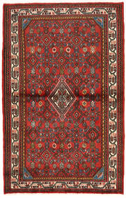 Hosseinabad Teppich 98X156 Rot/Braun Wolle, Persien/Iran Carpetvista