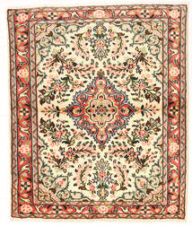 101X122 Sarouk Rug Oriental Beige/Brown (Wool, Persia/Iran) Carpetvista