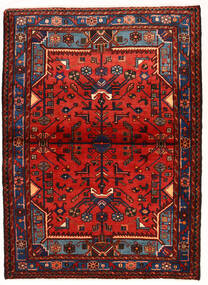  Persialainen Nahavand Matot 104X143 Punainen/Tummanpunainen Carpetvista