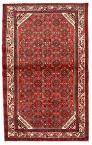 Hosseinabad Vloerkleed 100X160 Rood/Bruin Wol, Perzië/Iran Carpetvista