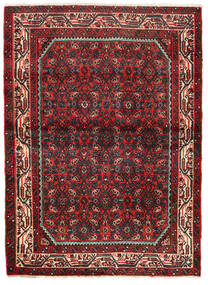 Hosseinabad Rug 101X140 Red/Dark Red Wool, Persia/Iran Carpetvista