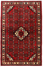 100X156 絨毯 オリエンタル ホセイナバード レッド/茶色 (ウール, ペルシャ/イラン) Carpetvista