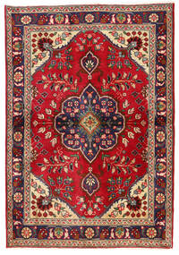 98X142 Koberec Orientální Tabriz Červená/Tmavě Růžová (Vlna, Persie/Írán) Carpetvista
