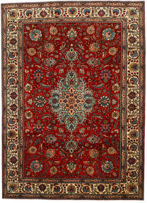 絨毯 ペルシャ タブリーズ 217X302 茶色/ダークレッド (ウール, ペルシャ/イラン)