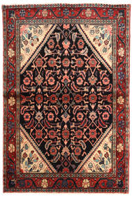  Persialainen Hosseinabad Matot Matto 103X154 Tummanpunainen/Punainen (Villa, Persia/Iran)